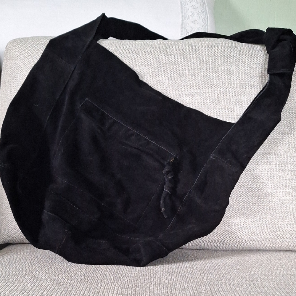 Free People Black Suede Shoulder Bag